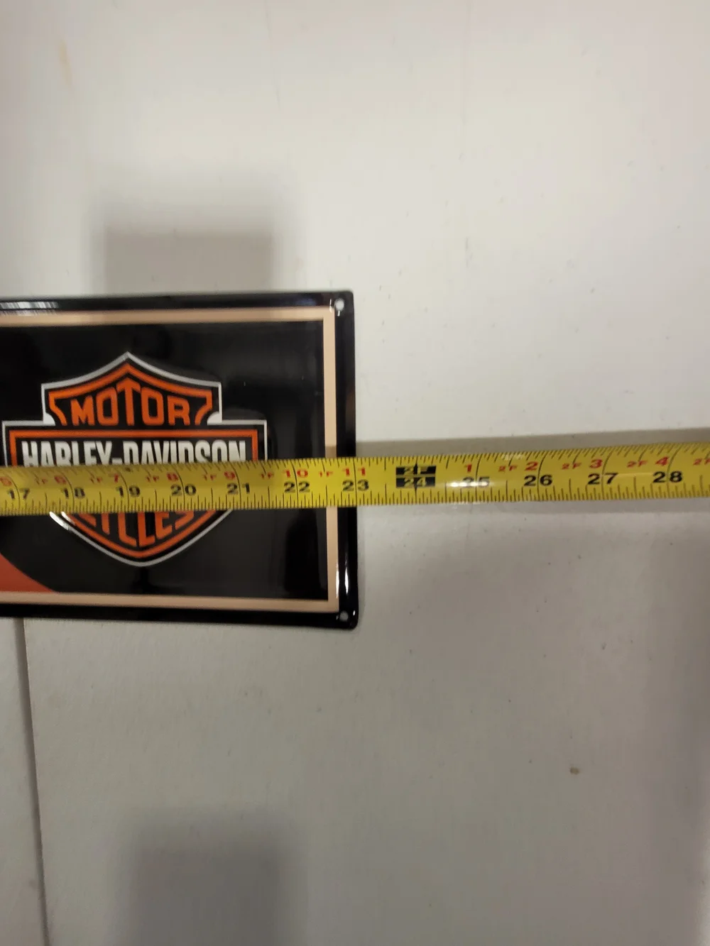 Harley-Davidson Orange and Black Retro Wall Plaque